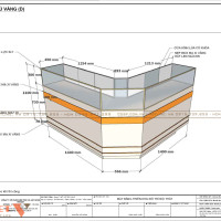 Mẫu tủ vàng bo góc kích thước bo góc 1440 mm x 1400 mm x 1100 mm